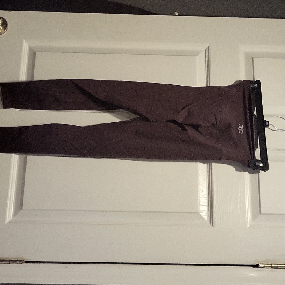 J80 Women's Burgundy Activewear Leggings Size 2